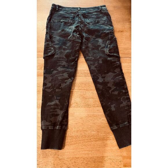 JAMES JEANS BOYFRIEND CARGO SHADOW CAMOUFLAGE COMBAT JOGGER PANTS SZ 26 - Picture 10 of 14